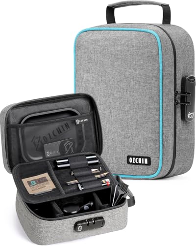 OZCHIN Large Smell Proof Bag with Combination Lock Odor Proof Lock Box Travel Storage Case Activated Charcoal Bag Great Christmas Gift