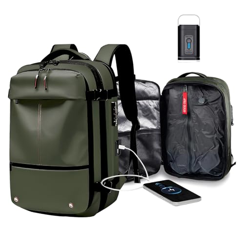 Vacpack with Detachable Air Bag,60L Vacuum Backpack Travel with Usb Charging Port and Pump, Carry on Backpacks with Vacuum Compression,Suitable for Short Trip and Business