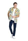 Opposuits Men's Bowser™ Hawaii Shirt - Short Sleeve Nintendo™ Outfit & Party Shirt - Beach Style Button-Up Shirt - Multicolor