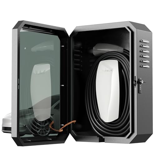 YONZEE Wall Charger Station Box for Tesla Model Y Juniper 3 S X, Electric Vehicle Car Charging Cover Protector Box for Most EV