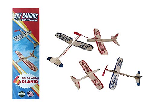Balsa Wood Airplane Kits |Gliders And Propeller Plane Toys Set | Set Of 4 Wooden Airplane | 2 Rubberband Powered Propellor Planes And 2 Balsa Wood Glider Planes | Model Toy Airplane Kit