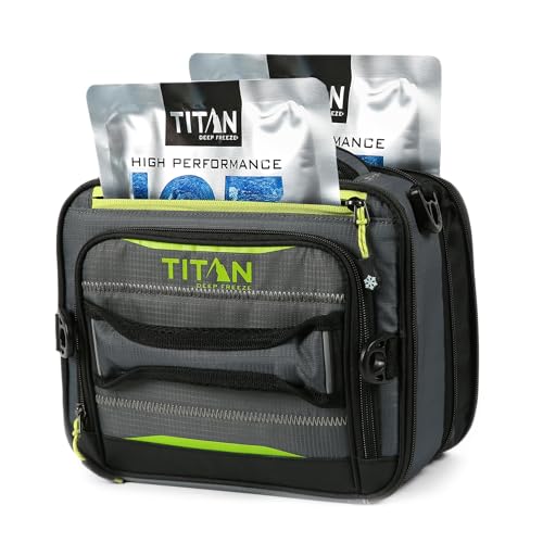 Arctic Zone Titan Deep Freeze Fridge Expandable Insulated Horizontal Lunch Pack, Grey