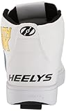 HEELYS Men's Racer Mid Wheeled Heel Shoe, White/Black/Yellow, 9