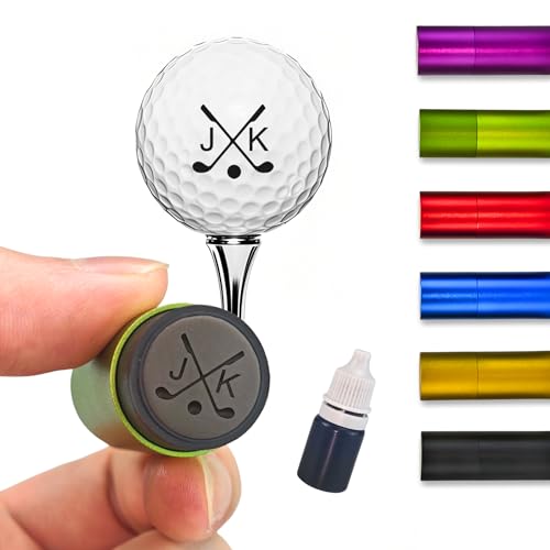 Srmgieenly Custom Golf Ball Stamp Gift Set – Personalized Marker with Refillable Ink, Color Box & Pouch – Summer Golf Essentials – Great Gift for Men, Women, Father's Day & Christmas 2025