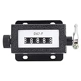 Mechanical 5 Digit 0-99999 Pull Count Counter Knob Resettable Black with Spring Forms, Mechanical Counter 5 Digit Counter with Spring Forms, Recordkeeping Money Handling