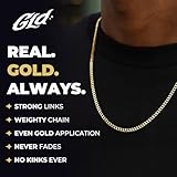 GLD Micro Cuban Link Chain for Men and Women - 18K 3MM Yellow Gold - 20”