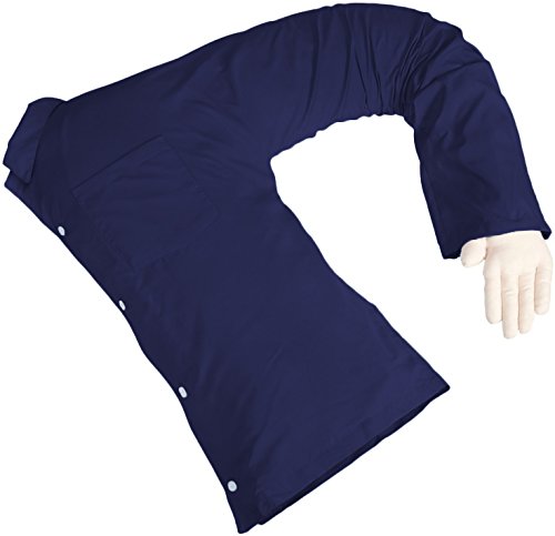 Boyfriend Pillow - Intimate Romantic Bedroom Companion or Partner - Cuddly Form Body Pillow with Benefits - Funny Unique Gag Gift Idea - Body Pillow, Dark Blue