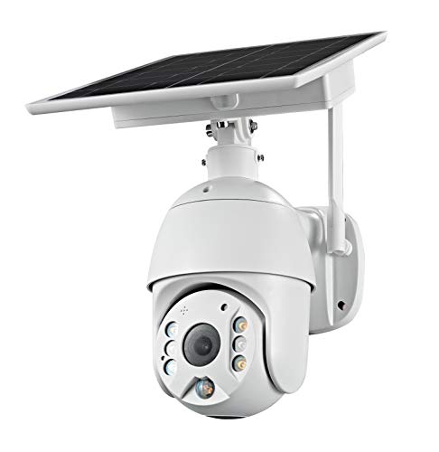 Zetronix XS7 Pro - Solar Battery Powered Outdoor-Security-PTZ-IP-Camera with Motion Activated Spotlight and Color Night Vision
