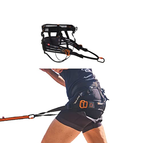 Non-stop dogwear CaniX Hands Free Dog Running Belt for Canicross. Comfortable Waist Belt for Jogging and Training Dogs. Black, Size M