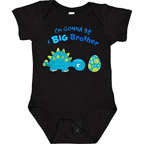 inktastic Happy Dinosaur Future Big Brother Baby Bodysuit 12 Months 0040 Black 283cc