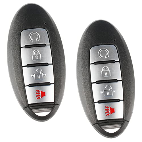USA Remote Keyless Entry Remote Start Car Key Fob Smart 4 Button for Nissan Kicks SR SR+ SV Rogue KR5TXN3 (2 Pack)