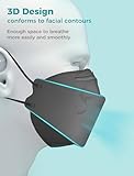 TOPMAX KN95 Face Masks 50 Pack for Adults, Breathable and Comfortable KN95 Mask with Elastic Ear Loop, Filter Efficiency≥95%, Black