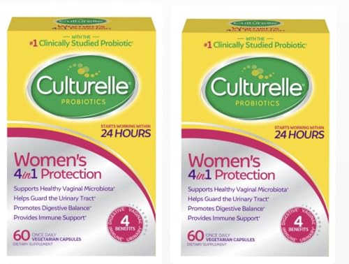 Culturelle Women’s Healthy Balance Daily Probiotics for Women - Supports Digestive, Vaginal and Immune Health, Occasional Diarrhea, Gas & Bloating - Non-GMO 60ct (2 -Pack) (2)