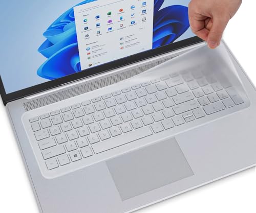 Universal Keyboard Cover Skin for 17" 17.3" inch Laptop Notebook Keyboards Ultra Thin Silicone Waterproof Dustproof Keyboard Cover Skin Protector, Clear (17"-17.3" Universal Laptop Keyboard Covers)