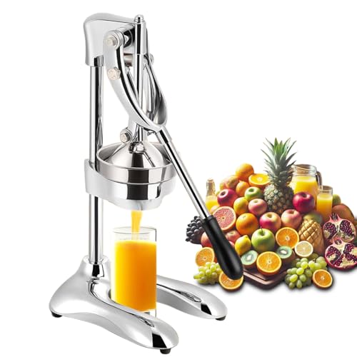 commercial Juicer Machine Cast Iron Citrus Juicer for Lemon, Lime, Orange Juice - Professional Squeezer and Crusher, Stainless Steel Heavy Duty Manual Orange Juice for Commercial Home Restaurant Use