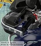 BRCOVAN Motorcycle Hand Guards with Thickened Aluminum Alloy Frame & High Strength Composite Shield, Brake & Clutch Friendly, Come with Mounting Accessories, Fit for 7/8" to 1-1/4" Handlebars