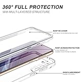 SURITCH for Samsung Galaxy S21 Clear Case 6.2" (Only), [Built-in Screen Protector] Full Body Protective Hard Shell+Soft TPU Phone Case for Samsung S21 -(Full Clear)