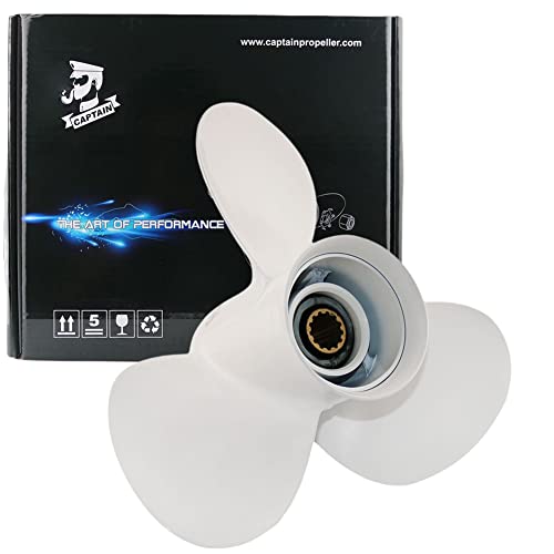 Boatman OEM Prop 12 1/4x9 Fit Yamaha Outboard Motor T25/F30/F40/F50/40HP/48hp/50hp/60hp/F60 G Series 13 Tooth Spline Aluminum 3 Blades Propeller 663-45956-01-EL