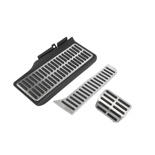 HOPESPANNER 3 Pcs Automatic Car Anti-Slip Brake Gas Foot Pedal Pads Stainless Steel Accelerator Pedal Covers for Volkswagen Sagitar Jetta MK6 Vehicle Components