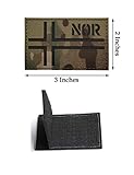 2PCS AliPlus Norway Flag Patches IR Infrared Reflective Patches Laser Cut Patch Tactical Morale Patch Hook and Loop(CP)