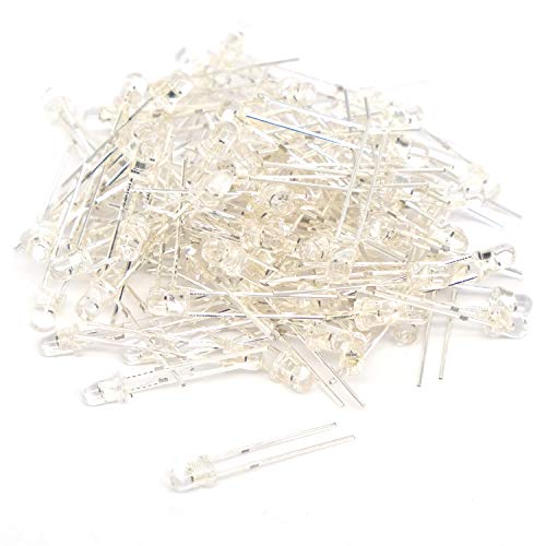 Leyal 1000pcs Fast/Slow Colour Changing Blinking F3 3mm Water Clear Round RGB Multicolor Flashing LED Light Emitting Diode