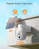 4MP WiFi Security Camera System,Solar Security Camera, Wireless Outdoor Camera, 360° PTZ Surveillance,2-Way Audio,10CH 8MP NVR,500GB HDD,Spotlight,Motion Alert,Work w/Alexa for Home Surveillance