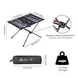 Naturehike FT07 Ultralight Camping Table, 1.6 LBS Portable Backpacking Table with Carry Bag & Cup Holder, Folding Mesh Camp Table for Camping Picnic Beach Fishing