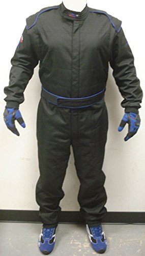 MM Racing Racing Suit Level 2 w/Coolmax Inner Layer FIA/CIK Homologation Black - L/XL (58) Go Kart Gear