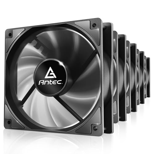 Antec PWM PC Fans, 120mm Fan, 4 Pin PWM, 60.4CFM Case Fans, 12V 4 Pin PWM Connector, Computer Fans with 1400 RPM, P12 Series 5 Packs