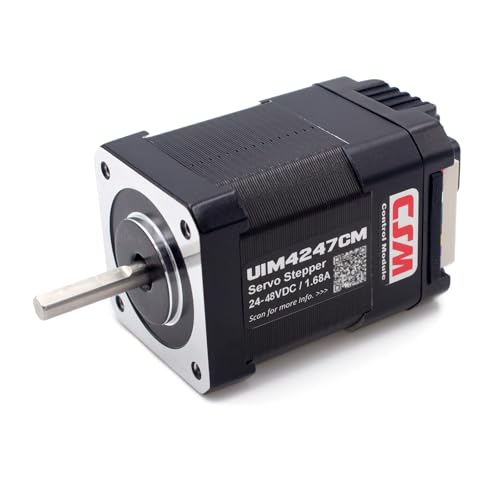 UIROBOT Nema 17 42mm Stepper Motor, Integrated Servo Control System Smart Motor with Encoder, Driver & Motion Controller,CAN Interface 3000RPM 0.8-1.7A 24-48VDC Torque 0.43 N.m (UIM4247CM)