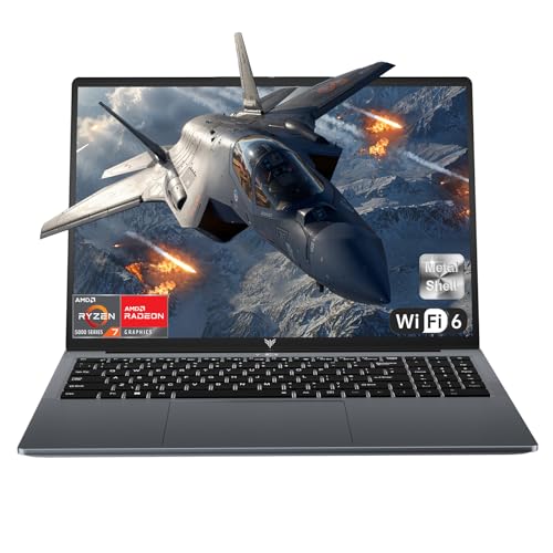 KAIGERR 2025 Gaming Laptop, 16.0inch Laptop Computer with AMD Ryzen 7 5825U(8C/16T, Up to 4.5GHz), 16GB RAM 512GB NVMe SSD Windows 11 Laptop, Radeon RX Vega 8 Graphics,WiFi 6, Backlit KB