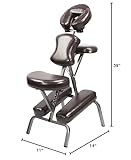 Master Massage Bedford Massage Chair Full Body Portable- Lightweight Massage Chair with Carrying Case-Tattoo Chair Height Adjustable Folding Massage Chair Face Cradle Salon Massage Chair SPA (Coffee)