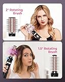 Rotating Hair Dryer Brush, 5 in 1 Blow Dryer Brush Spinning Curling Brush with 2 Rotating Brushes (1.5" & 2"), 3 Temps Bowout Brush Hot Air Brush Styler Volumizer for Hair Dry/Straighten/Curl/Smooth