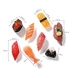 Cute Sushi Fridge Magnet Japenese Food Fun Magnets for Refrigerator Whiteboard, Fake Sushi Food Play Toys for Dollhouse Cake Kitchen Decoration Gifts(Sushi 1)