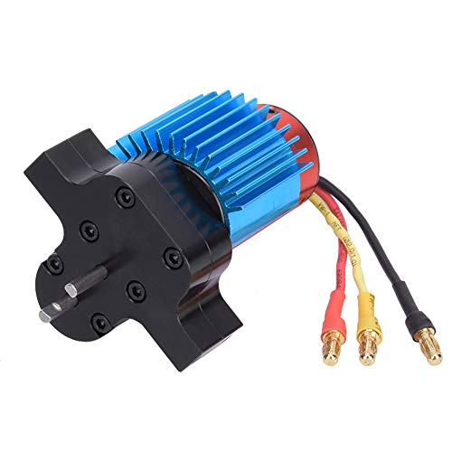 RC Brushless Motor, RC Car Accessories Metal Material Ease of Installation is Anodized for WPL C24 for WPL B14 for WPLB24 for WPL C14(Black WPL1687BL)