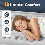 Andola Air Mattress Queen with Built-in Pump, 18" Raised Comfort Inflatable Mattress, 3 Min Fast Self-Inflation/Deflation Blow Up Mattress with Storage Bag, Strong Support Air Bed for Home, Guests