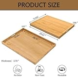 YUHFERA Stove Cover Board for Gas Stovetop - 29.5" x 21.25" Noodle Board Electric Stove Cover for RV Stove Top, Extra Countertop Space for Kitchen Stovetop (Bamboo)