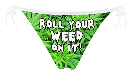 JINKAIJIA Women's Flirty Sexy Funny 3D Printed Low-waisted Tie string High elasticity Underpants Single Party Gifts Briefs (DD024 one size)