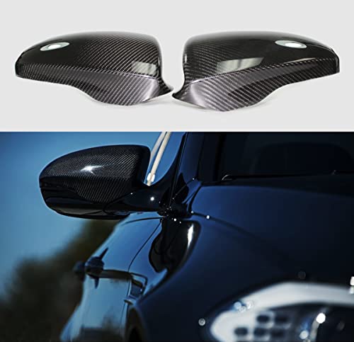 Direct Add-on Carbon Fiber Side Mirror Covers Caps Pair Compatible for 2012-2017 BMW F10 M5