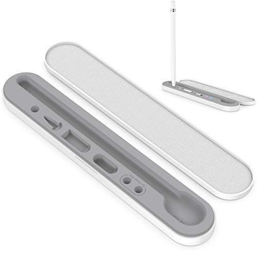 AHASTYLE Compact Carrying Case Holder for Apple Pencil Pro, Apple Pencil (USB-C), Apple Pencil 1st / 2nd Generation Hard Storage Box [Apple Pencil and Accessories not Include] for iPad Pen (White)