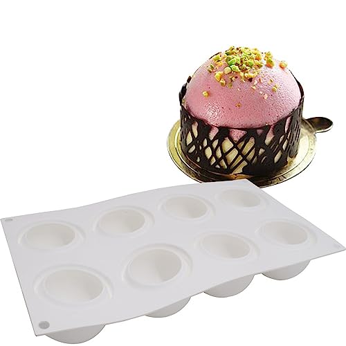 Baking Accessories And Tools Silicone Chocolate Mold Silicon Ball Cake Moulds 3D Half Sphere Candy Truffle Baking Tray (Round D_11.88 X6.96 X1.96inch)