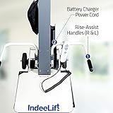 IndeeLift People Picker Upper | PPU-S | Lift Assist, Fall Recovery, Transfer Aid | Heavy-Duty Weight Capacity 400lb - Seat Can Be Raised 30" - Floor to Stand | Rechargeable Battery - Get up from floor