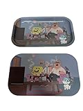 Metal Organizer Rolling Tray Cartoon Anime Design 10x6 Inches