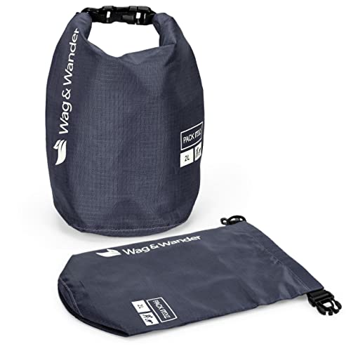 Reusable Smell Proof Waste Bag - Dog Poop Bag Holder for Dog walkers + Hiking with Dogs & Camping. Odor Proof Diaper Wet Bag, Camping Trash (Black, 2L)