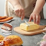 CherHome Butter Spreader，4pcs Butter Knives，Premium Stainless Steel 18/8 Butter Cheese Jam Appetizer Spreading Knives with Comfortable Bakelite Handle，Wood Grain