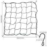 4PCS Grow Tent Net, Flexible Net Trellis Fits 4x4ft and More Size, Stretchy Trellis Netting with Hooks for Garden Balcony Yard Plants Growing and Climbing, Black