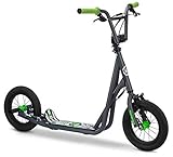 Mongoose Expo Youth Scooter 12" Wheels, Razor Flashback Scooter 12" Wheels with Dual Hand Brakes for Ages 8+ Riders up to 220 lbs