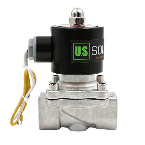 U.S. Solid Stainless Steel Electric Solenoid Valve 110VAC Normally Closed Air Water (3/4)