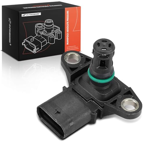 A-Premium Manifold Pressure (MAP) Sensor [4 Pins] Compatible with BMW 320i, 328i, 335i, X5, 528i, 535i, 550i, X3, 428i, 435i, X1, 740i, 750i, 228i, X6, 640i, 650i, X7, X4, 135i, 320i/328i/330i xDrive