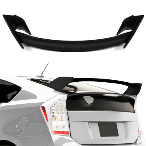 SCITOO Spoiler Wing Fits for 2010-2015 For Toyota For Prius,2012-2015 For Toyota For Prius Plug-In Pedestal Matte Black Rear Trunk Spoiler Wing